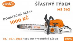 STIHL MS 362 - ŠŤASTNÝ TÝDEN na ChciPilu.cz