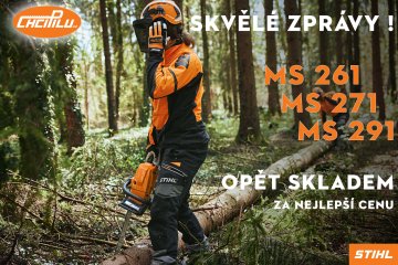 Motorové pily STIHL MS 261, MS 271 a MS 291 opět skladem !