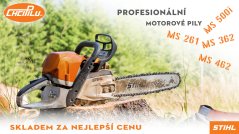 Profesionální pily STIHL skladem k okamžitému odeslání.