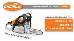 Nejlevnější motorová pila STIHL MS 162 skladem za nejlepší cenu