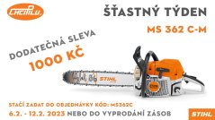 STIHL MS 362 C-M - ŠŤASTNÝ TÝDEN na ChciPilu.cz