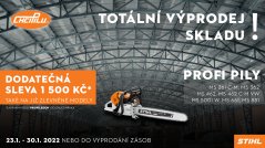 TOTÁLNÍ VÝPRODEJ našich skladových zásob profi pil STIHL !