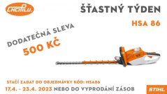 STIHL HSA 86 - ŠŤASTNÝ TÝDEN na ChciPilu.cz