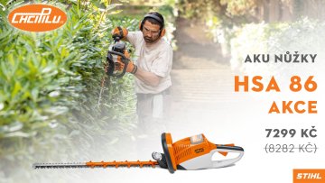AKU nůžky na živý plot STIHL HSA 86 v AKCI