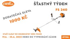 STIHL FS 240 - ŠŤASTNÝ TÝDEN na ChciPilu.cz