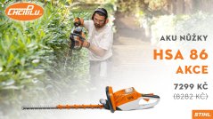 AKU nůžky na živý plot STIHL HSA 86 v AKCI