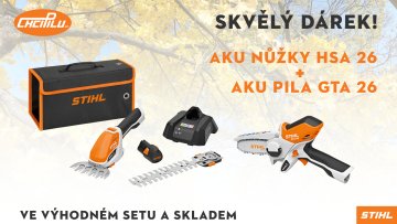 Výhodný SET AKU pily STIHL GTA 26 + AKU nůžky STIHL HSA 26 SET